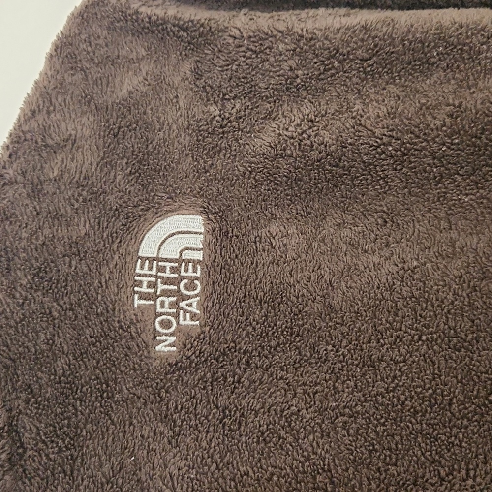 The North Face brown woman's fuzzy full zip-up jacket small - Picture 5 of 9